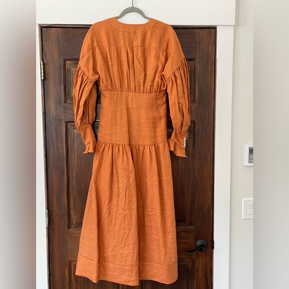 Alemais linen Holly midi dress - Picture 2 of 6